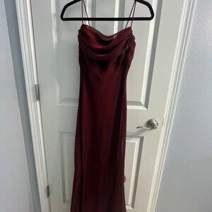 Burgundy ball gown